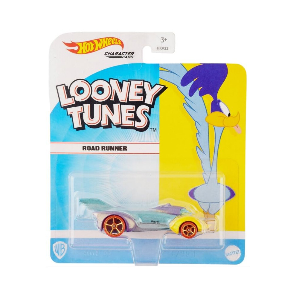 Hot Wheels Character Cars 1:64 Scale Looney Tunes (Road Runner 6/7)