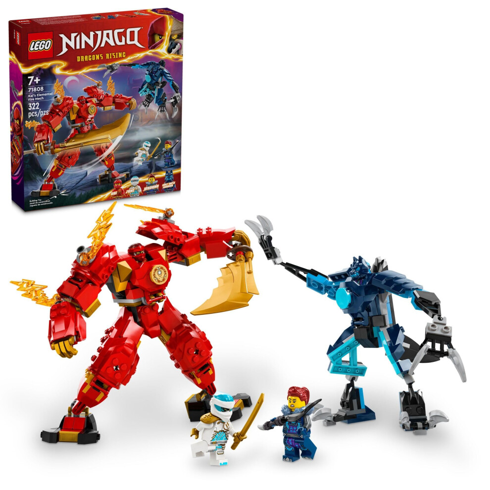 LEGO NINJAGO Kais Elemental Fire Mech Action Figure  Mini Ninja Toy fo