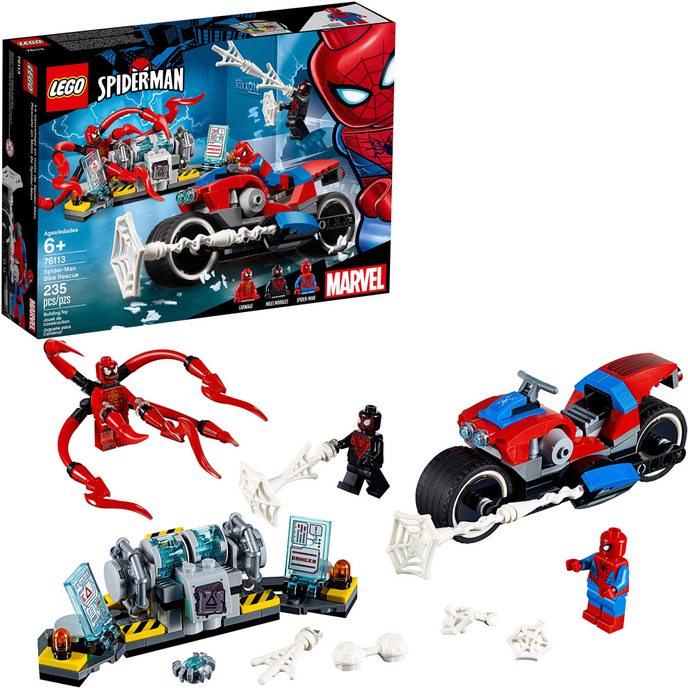 LEGO Marvel Spider-Man: Spider-Man Bike Rescue 76113 Building Kit (235