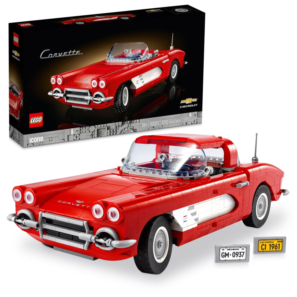 LEGO Icons Corvette Classic Car Model Building Kit for Adults  Gift Id