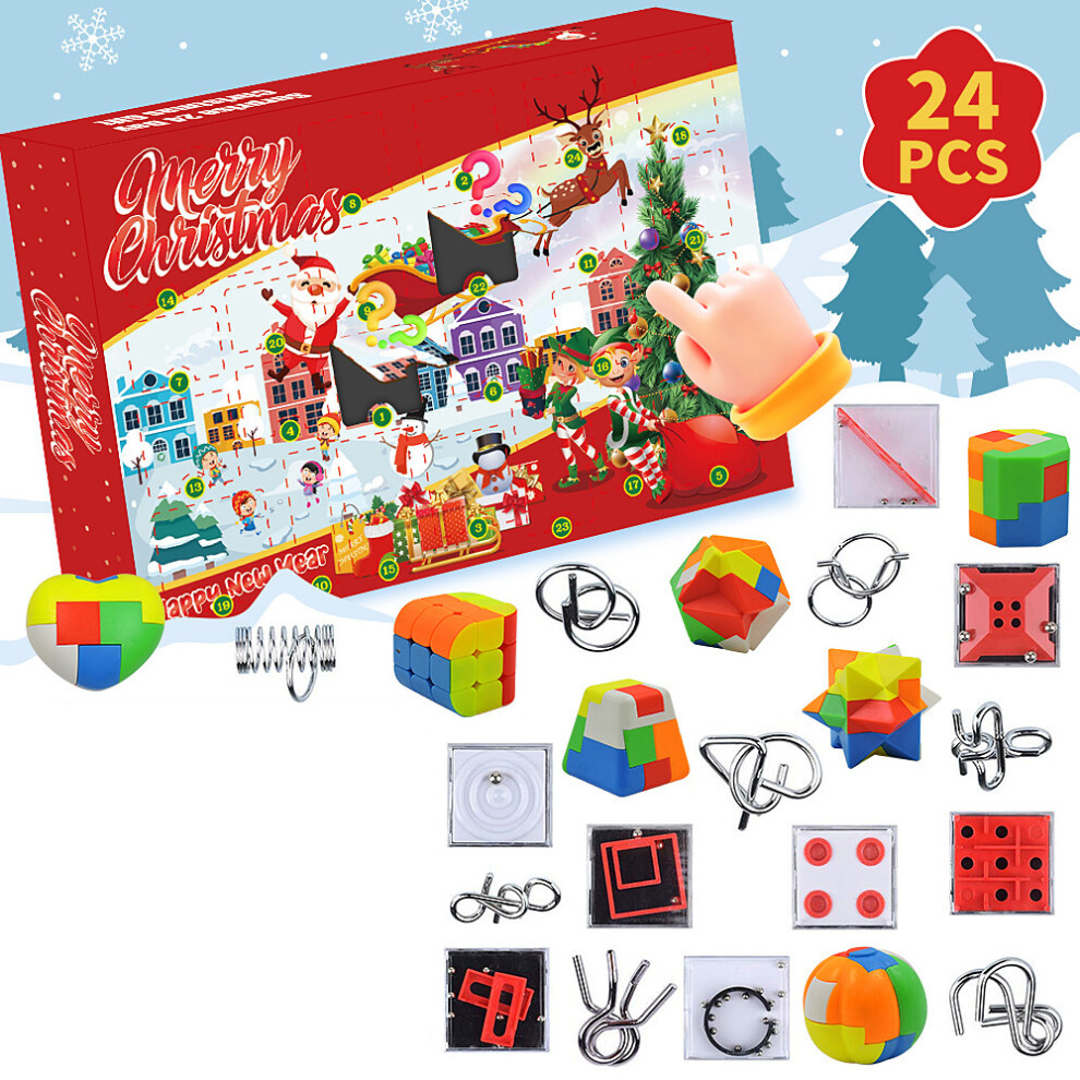 (T16-1) Christmas Advent Calendars Countdown Advent Calendar Boys Girls Kids Party Favors Classroom Prizes Xmas Gift