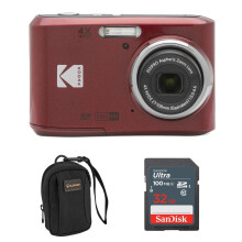 Kodak PIXPRO FZ45 Friendly Zoom 16MP Full HD Digital Camera  Red  Bund