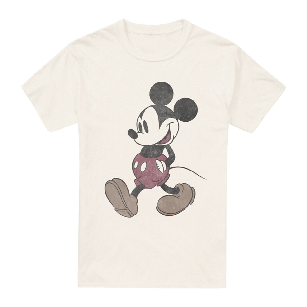 (XXL, Natural) Mickey Mouse & Friends Mens Wander T-Shirt