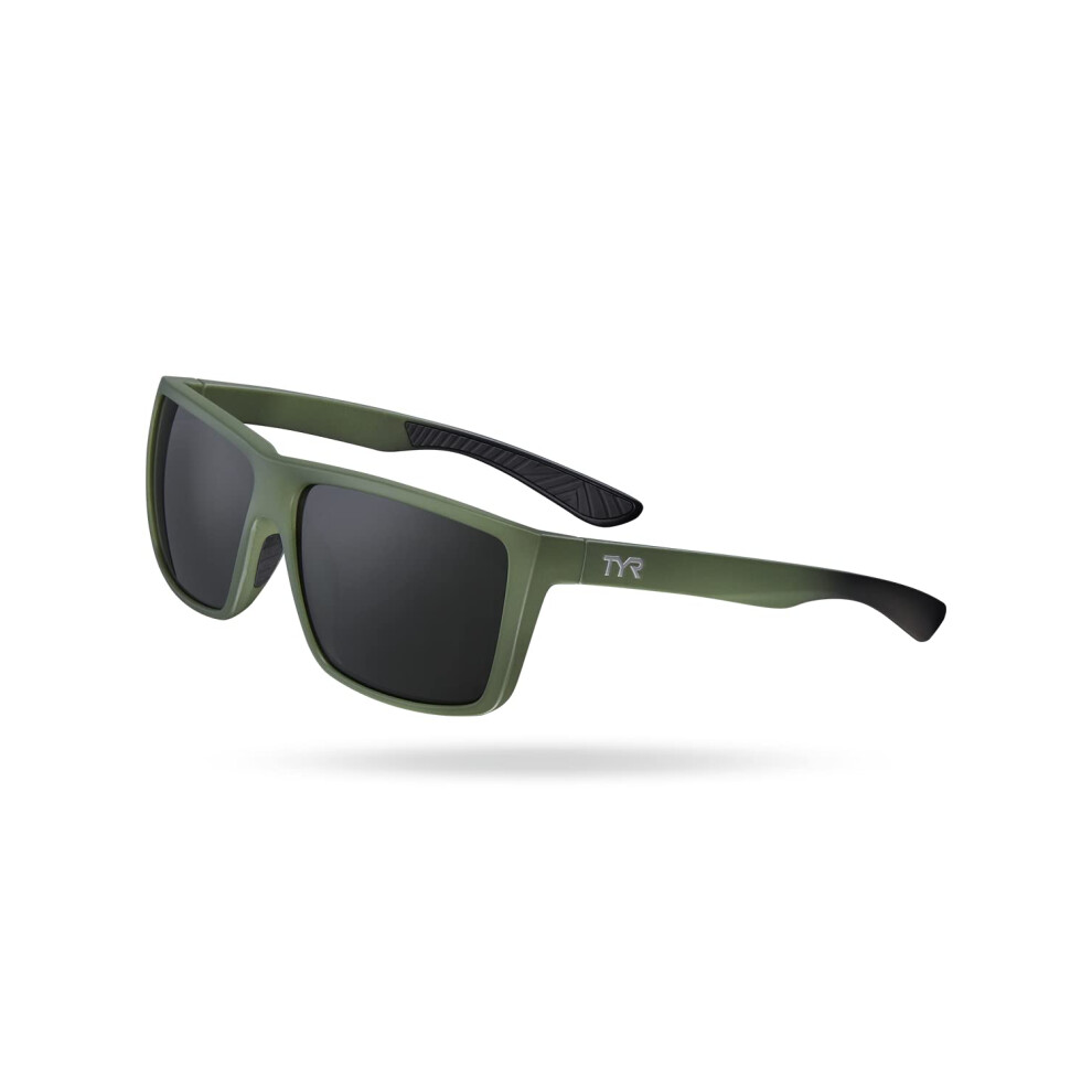 TYR Men's Ventura Sport HTS Sunglasses Polarized Rectangular  Smoke/Gr