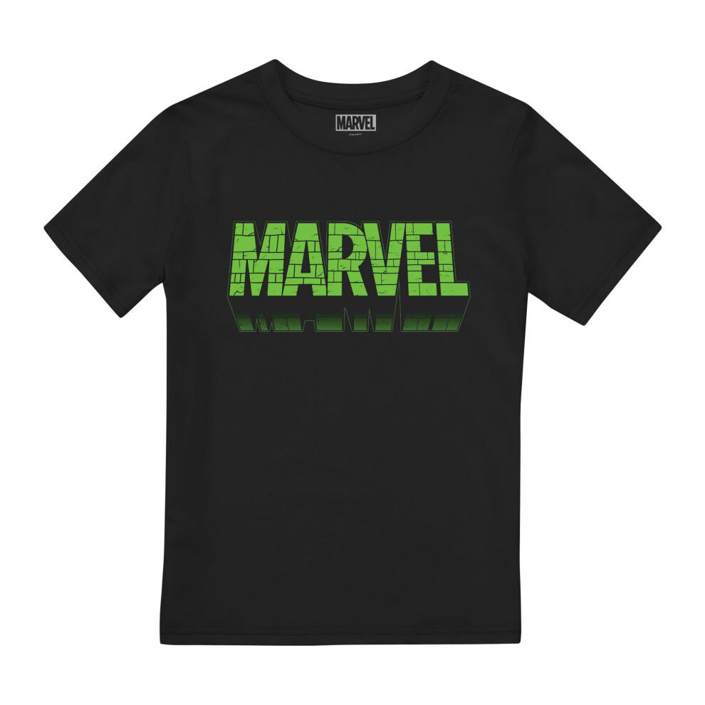 (7-8 Years, Black) Marvel Childrens/Kids Hulking Brick T-Shirt