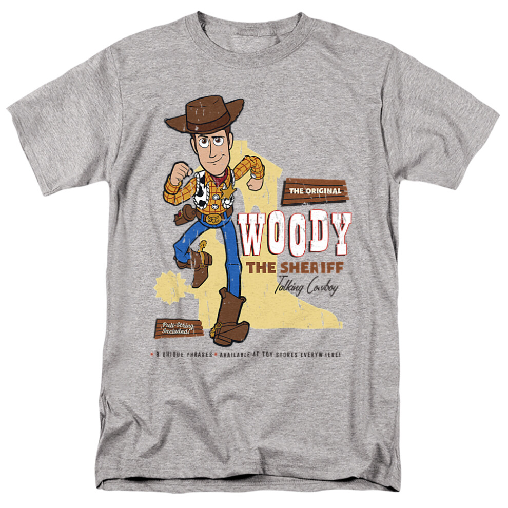 (L, Sports Grey) Toy Story Mens Orginal Woody T-Shirt