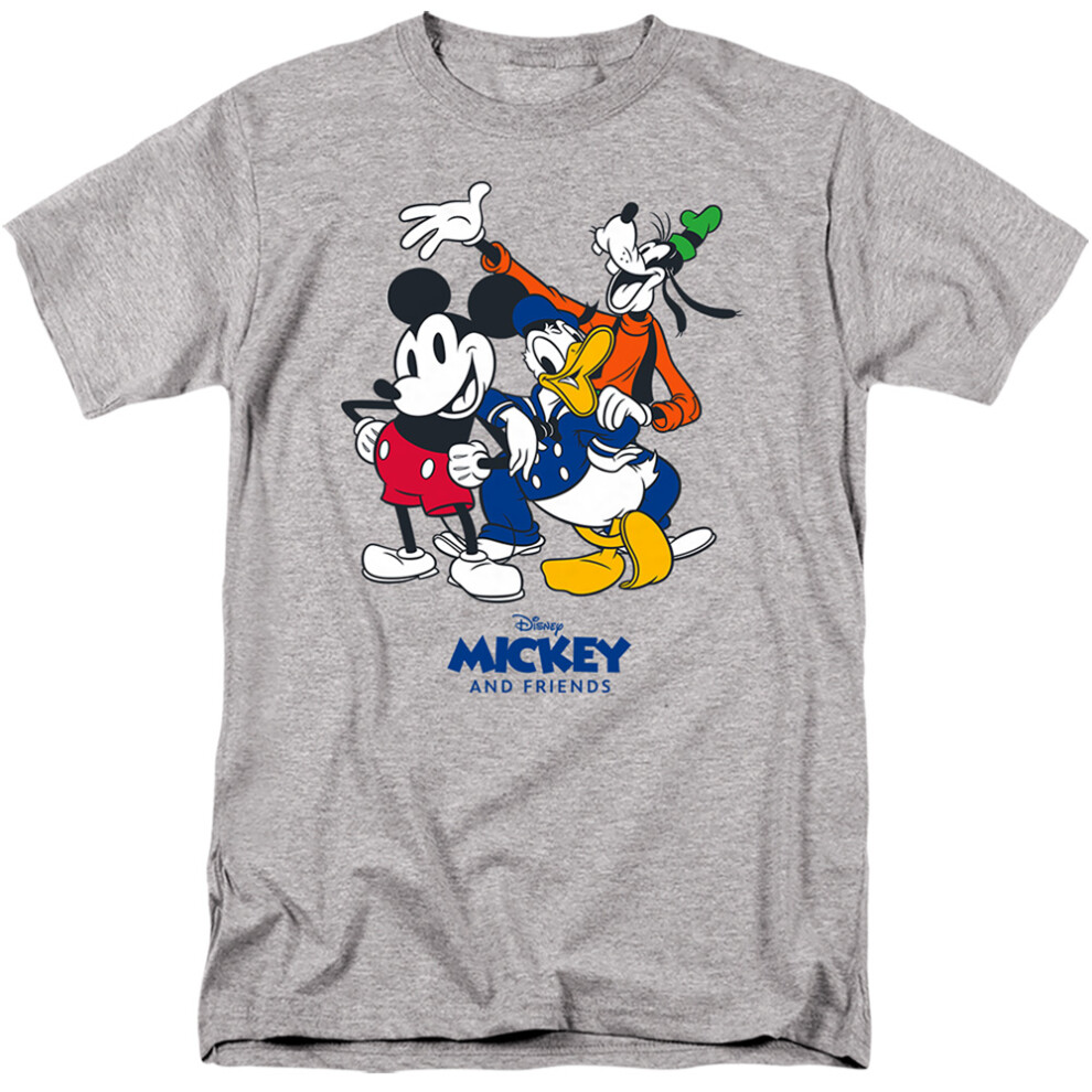 (M, Sports Grey Heather) Mickey Mouse & Friends Mens Originals T-Shirt