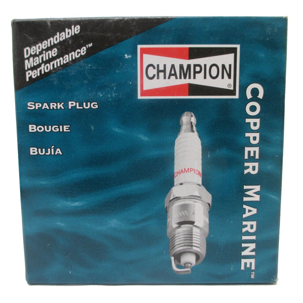 Champion 828M Pack of 4 Copper Marine Spark Plugs (QL77JC4)