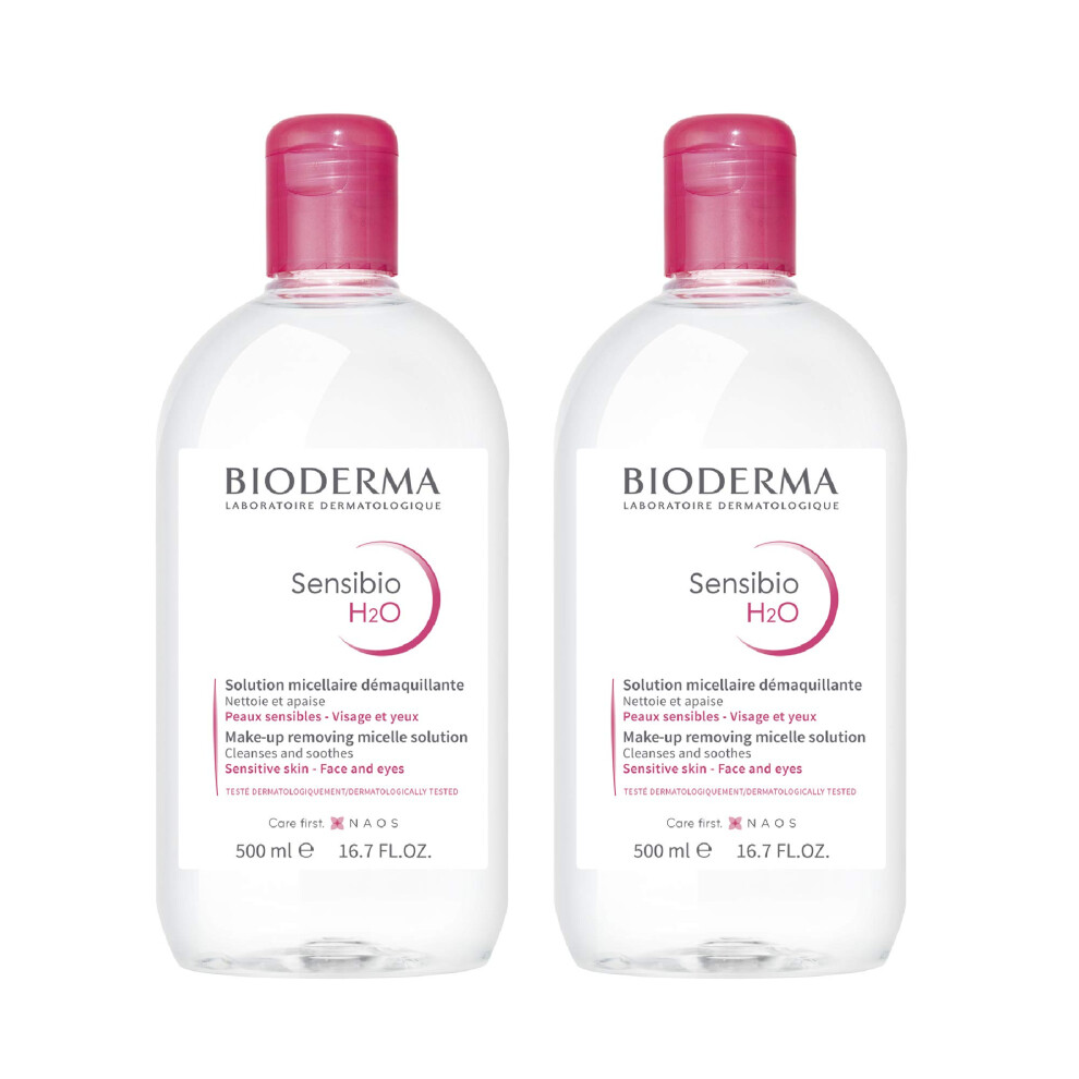 Bioderma Sensibio H2O Micellar Water  Duo Pack Makeup Remover  Gentle