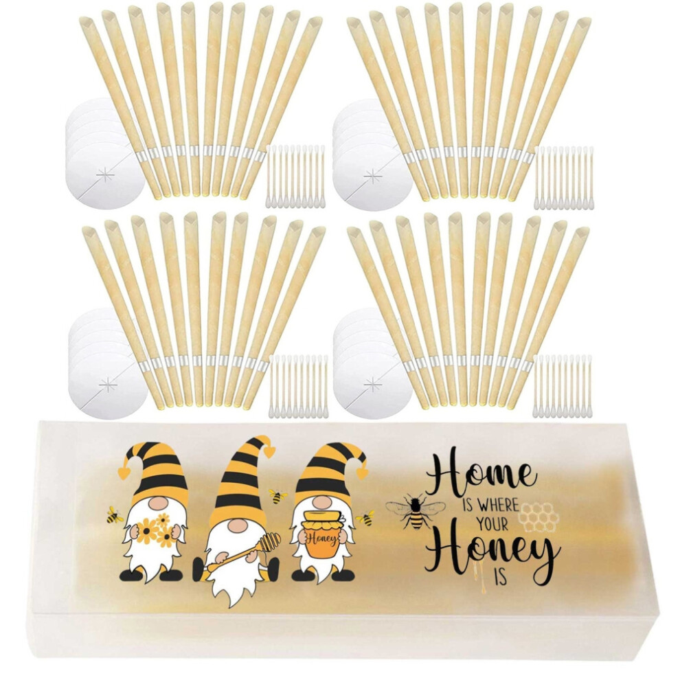 (40pcs) Handcrafted Ear Wax Removal Kit, Made With 100% Beeswax Coated Paper