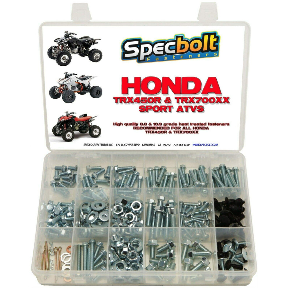 250pc Specbolt Brand Bolt Kit Fits: Honda TRX450R TRX450ER & TRX700XX