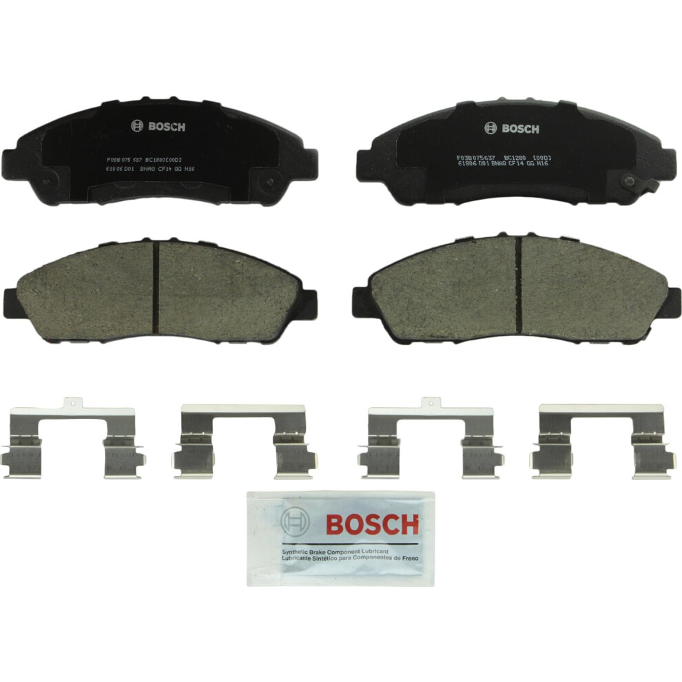 Bosch Bc1280 Quietcast Premium Ceramic Disc Brake Pad Set - Compatible With Select Acura Mdx Zdx; Honda Pilot; Front