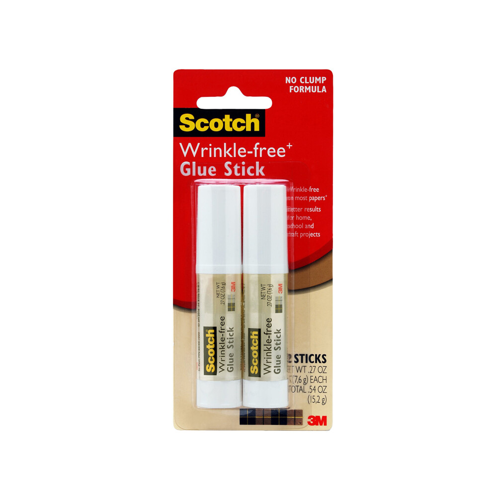 Scotch 051141928586 3M Wrinkle-Free Glue Stick 2/Pkg.27oz