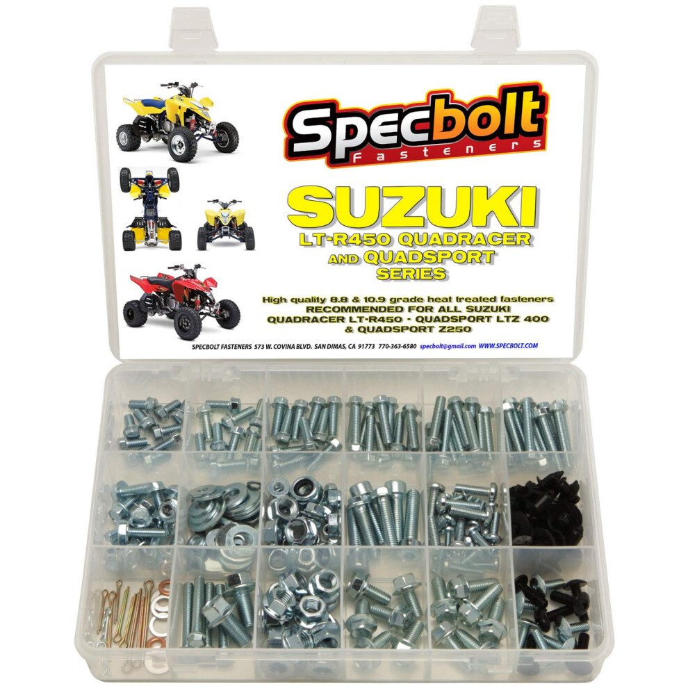 250pc Specbolt Suzuki LT-R450 LTZ400 Z250 ATV Bolt Kit for Maintenance