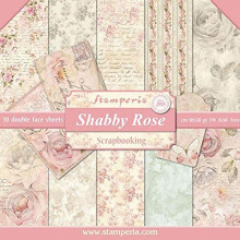 Stamperia Intl Dubbel-Sidig Pappersblock-Shabby Rose, 30.5 x 30.5 (12" x 12"), Flerfärgad