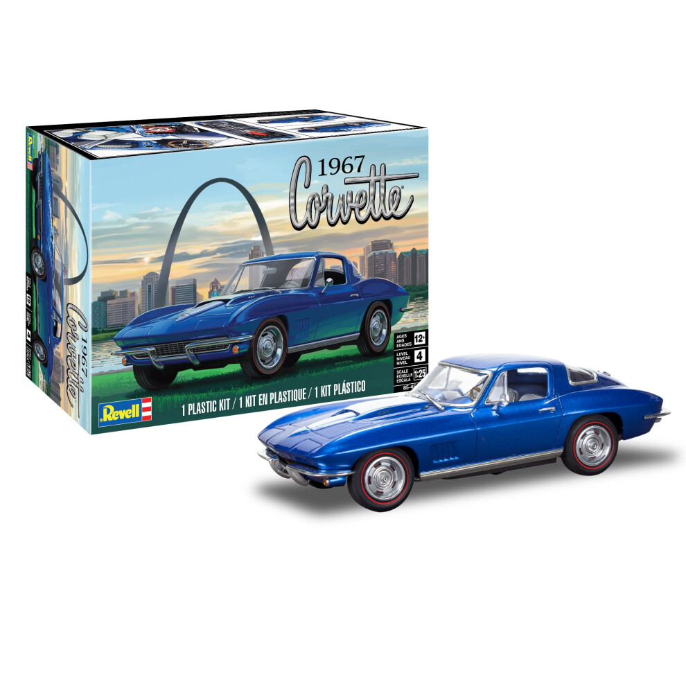 Revell 85-4517 1967 Corvette Coupe Model Car Kit 1:25 Scale 116-Piece