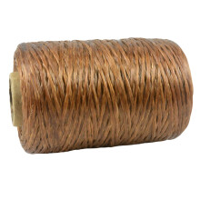 Fil en polyester ciré plat marron Kulay pour perles, cuir, teintures, couture, 5 brins, 300 verges