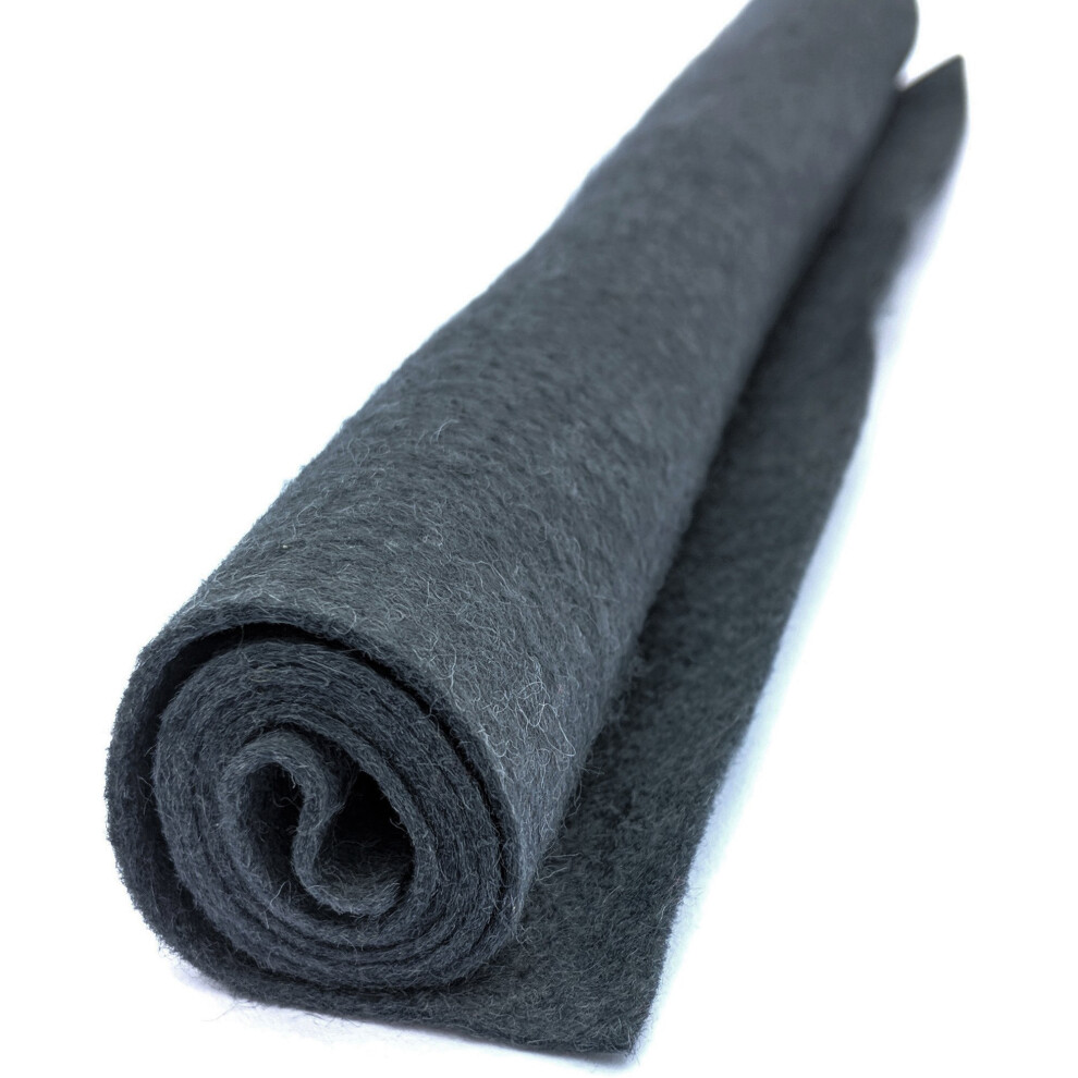 Smoke Grey - Wool Felt Oversized Sheet - 35% Wool Blend - 1 12x18 inch