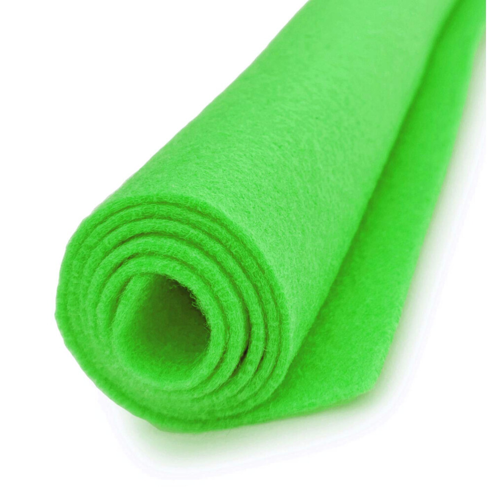 Neon Lime Green - Premium Acrylic Felt XL Craft Sheet - 1 12x18 inch S