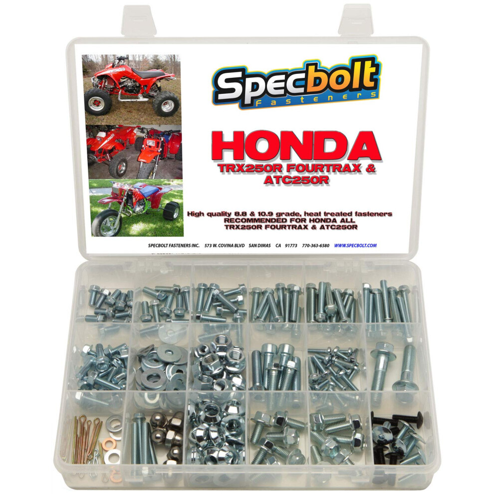 250pc Specbolt Fasteners Brand Bolt Kit: fits TRX250R Fourtrax & ATC25