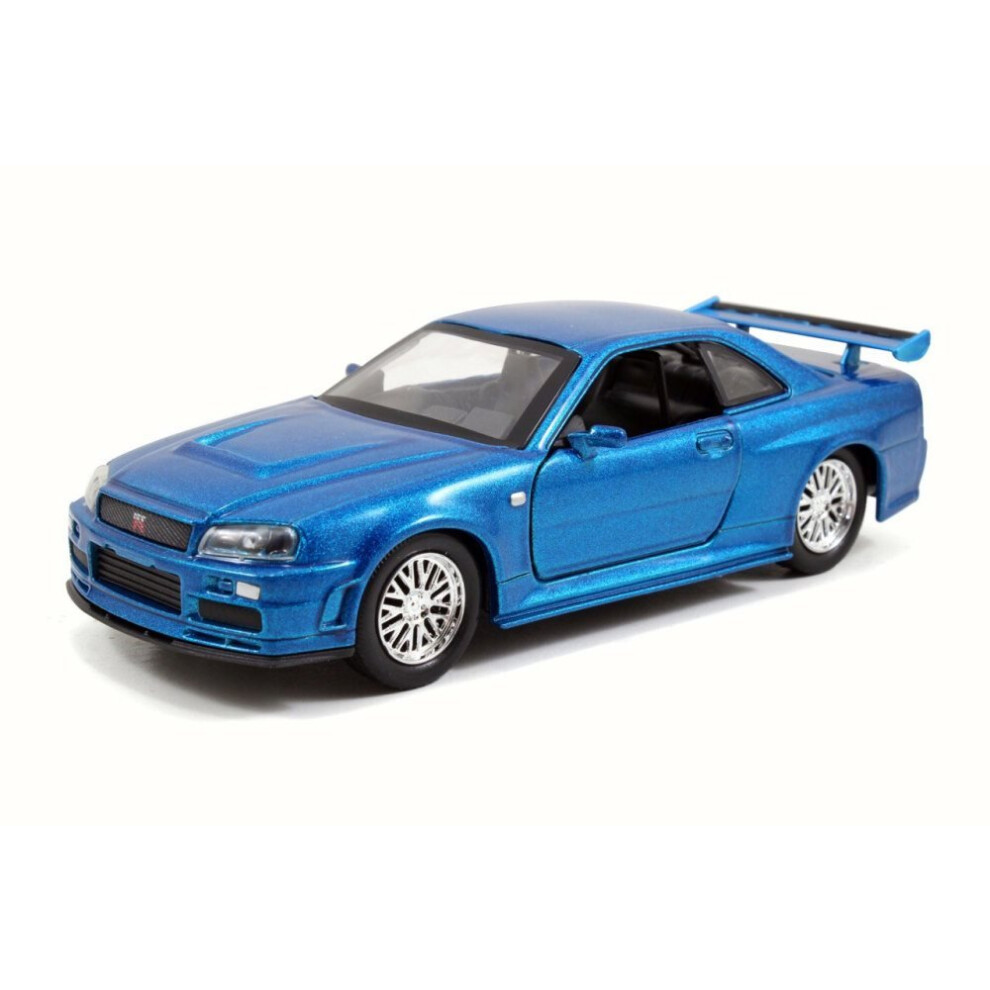 Brians Nissan Skyline GT-R  Blue - Jada 97185 - 1/32 Scale Diecast Mod