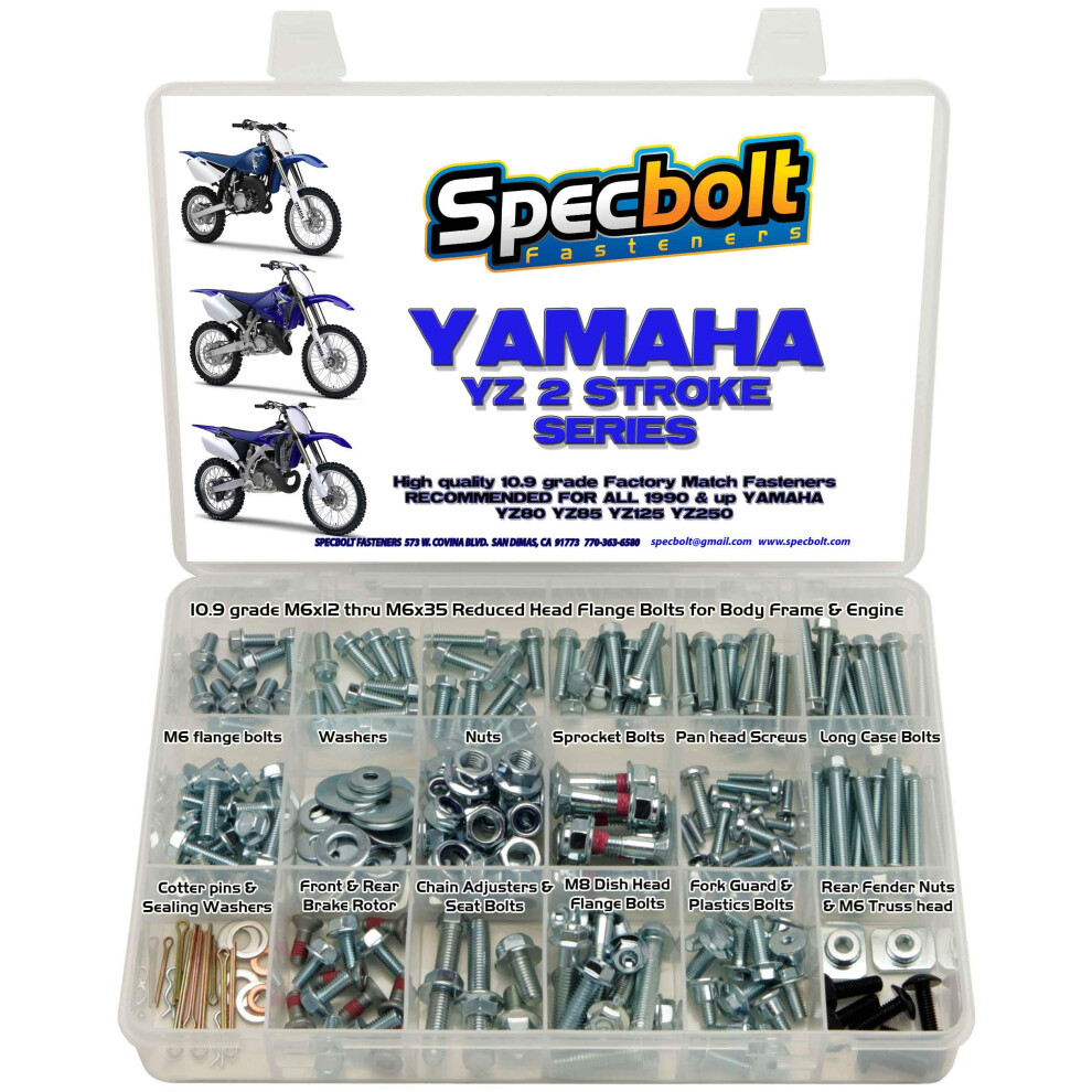 250pc Specbolt Bolt Kit for Yamaha YZ 80 85 125 250. for Maintenance U