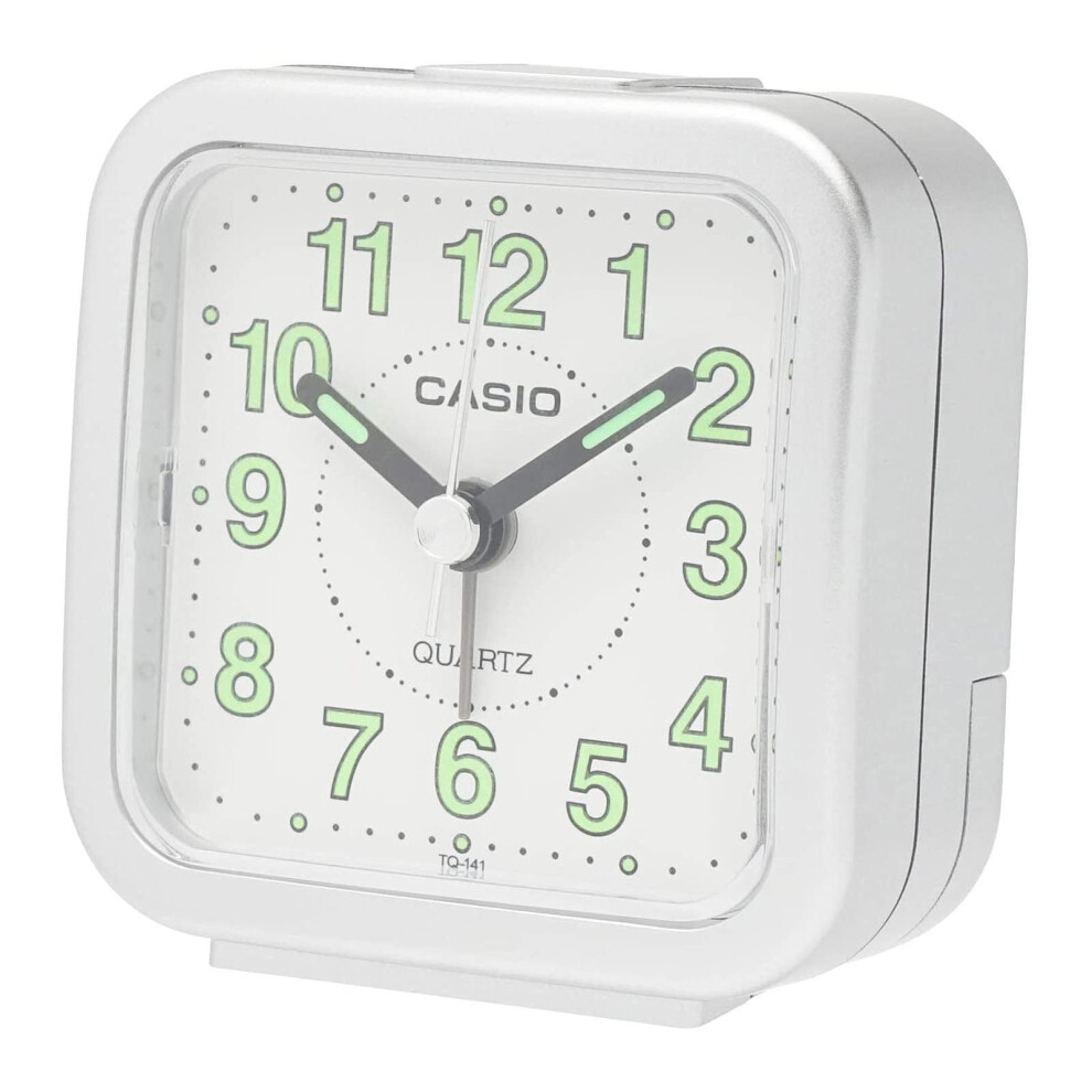 Casio Travel Clock TQ-141-8JF TQ-141-8JF Silver Metallic (Japan Import