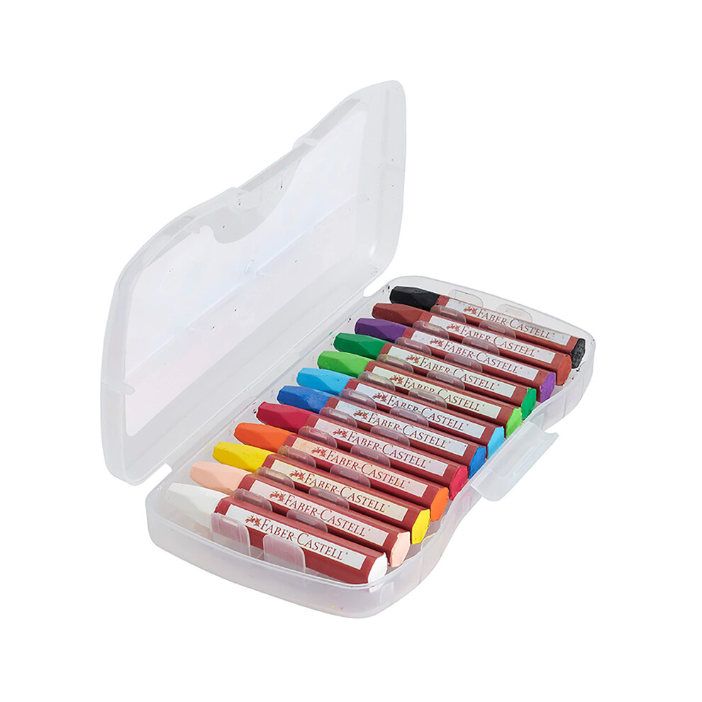 Faber-Castell Blendable Oil Pastels In Durable Storage Case- 12 Vibran