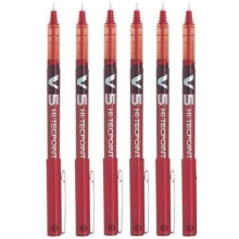 Pilot BX V5 Red Hi-Tecpoint Extra Fine Rollerball Pen 0.5mm Nib Tip 0.