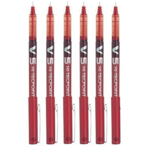 Pilot Pilot BX V5 Red Hi-Tecpoint Extra Fine Rollerball Pen 0.5mm Nib Tip 0.