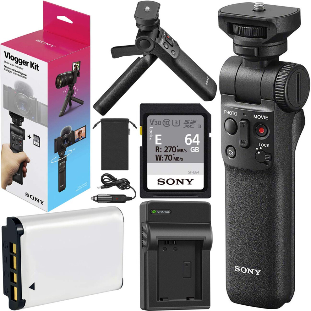 Sony Vlogger Kit ACCVC1 Including GP-VPT2BT Shooting Grip and Tripod w