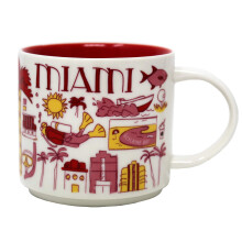 Starbucks Been There Series Miami Ceramic Coffee Mug 14 Oz