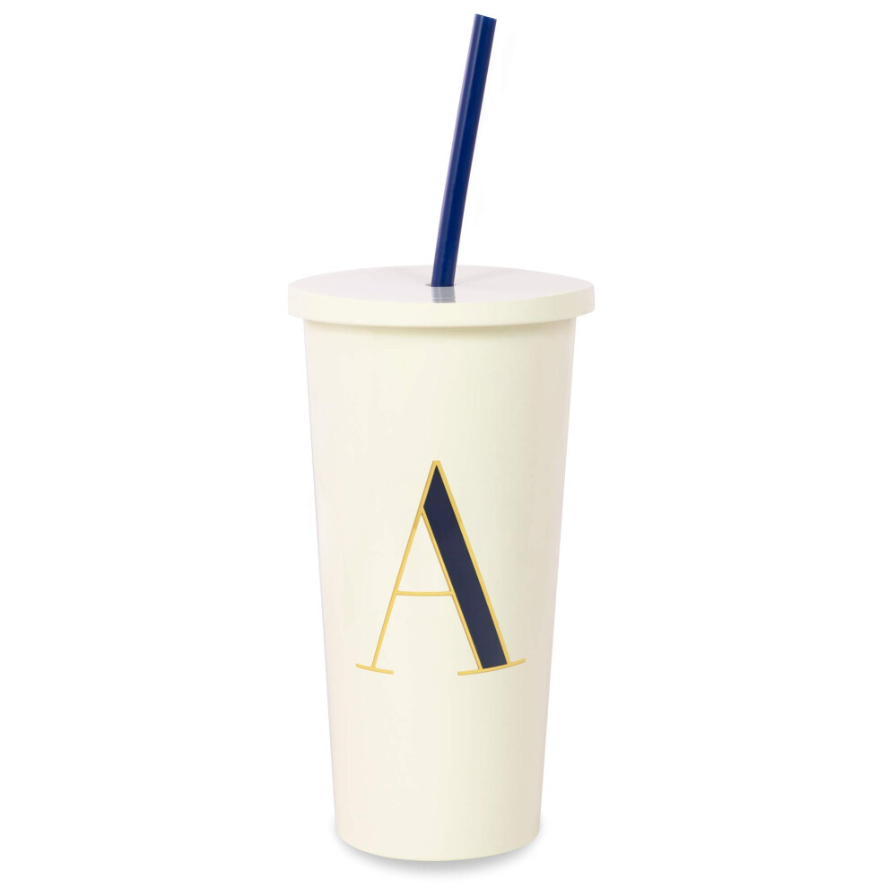 Kate Spade New York Insulated Initial Tumbler with Reusable Straw  20