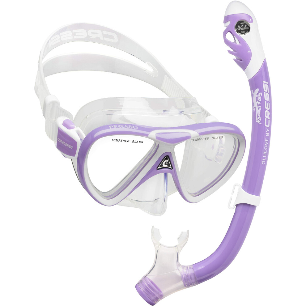 Cressi Pegaso & Iguana Dry  Lilac/White  One Size