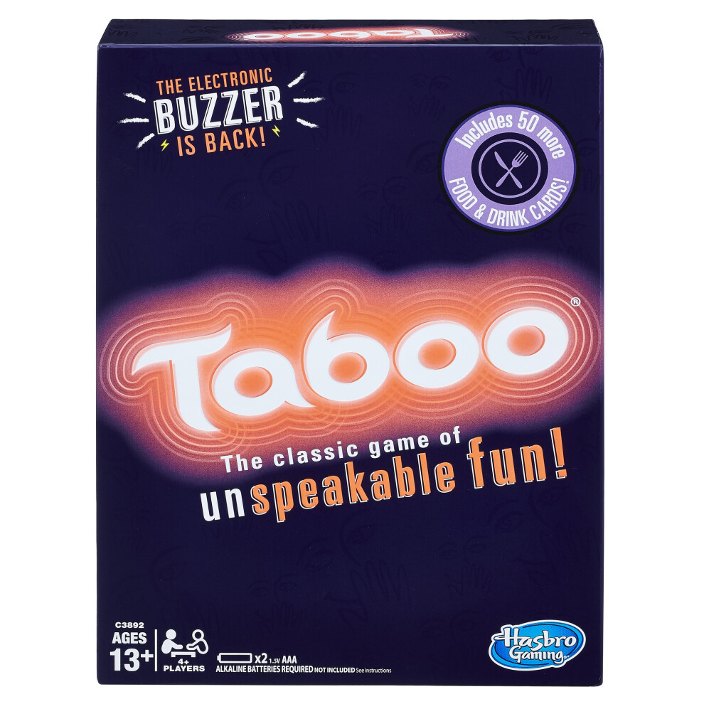 Hasbro Gaming Taboo Party Board Game With Buzzer for Kids Ages 13 and