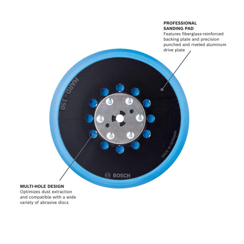 Bosch BOSCH RSM6046 6 in. Hard Hook-and-Loop Multi-Hole Sanding Pad 1