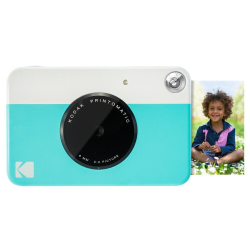 Kodak Kodak Printomatic Instant Camera (Blue) Gift Bundle + Zink Paper (20 S 1