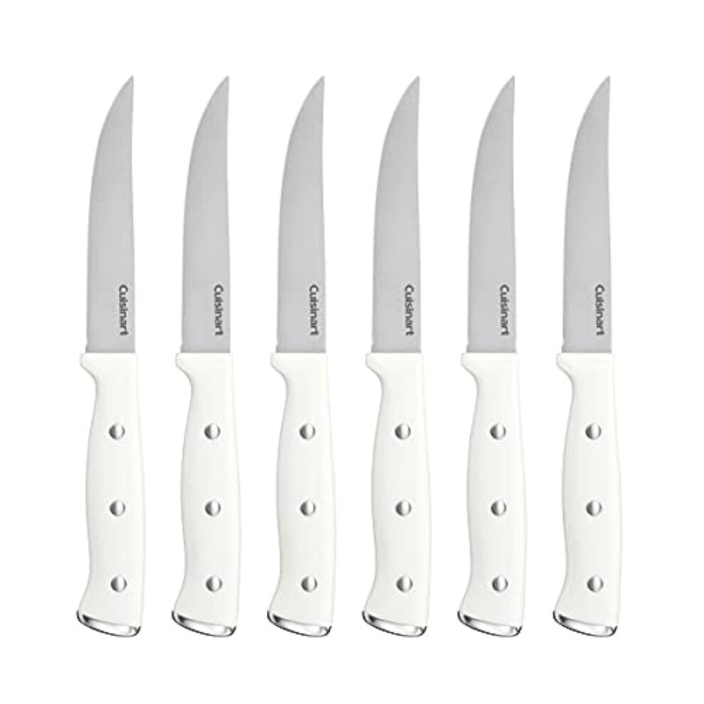 Cuisinart C77WTR-6PSK White Triple Rivet Steak Knife Set  6 pc