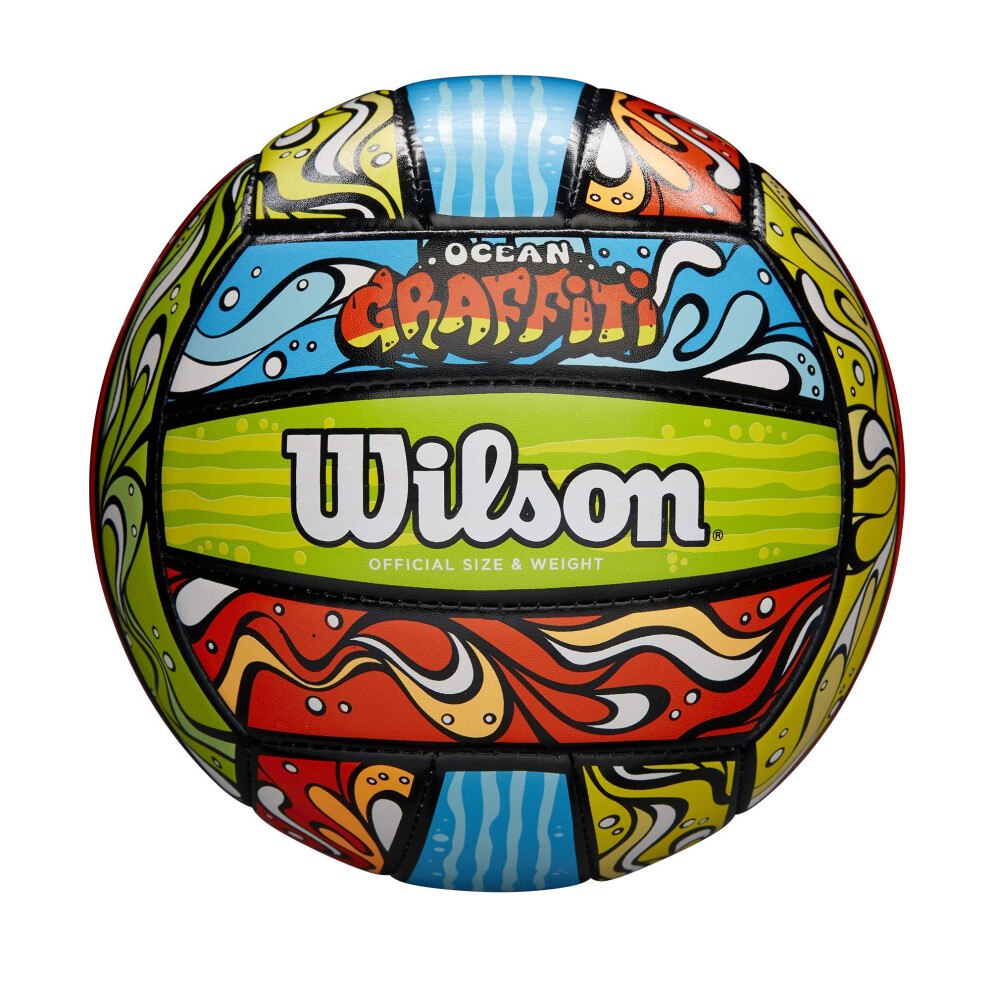 WILSON Ocean Graffiti Outdoor Recreation Volleyball - Official Size  G