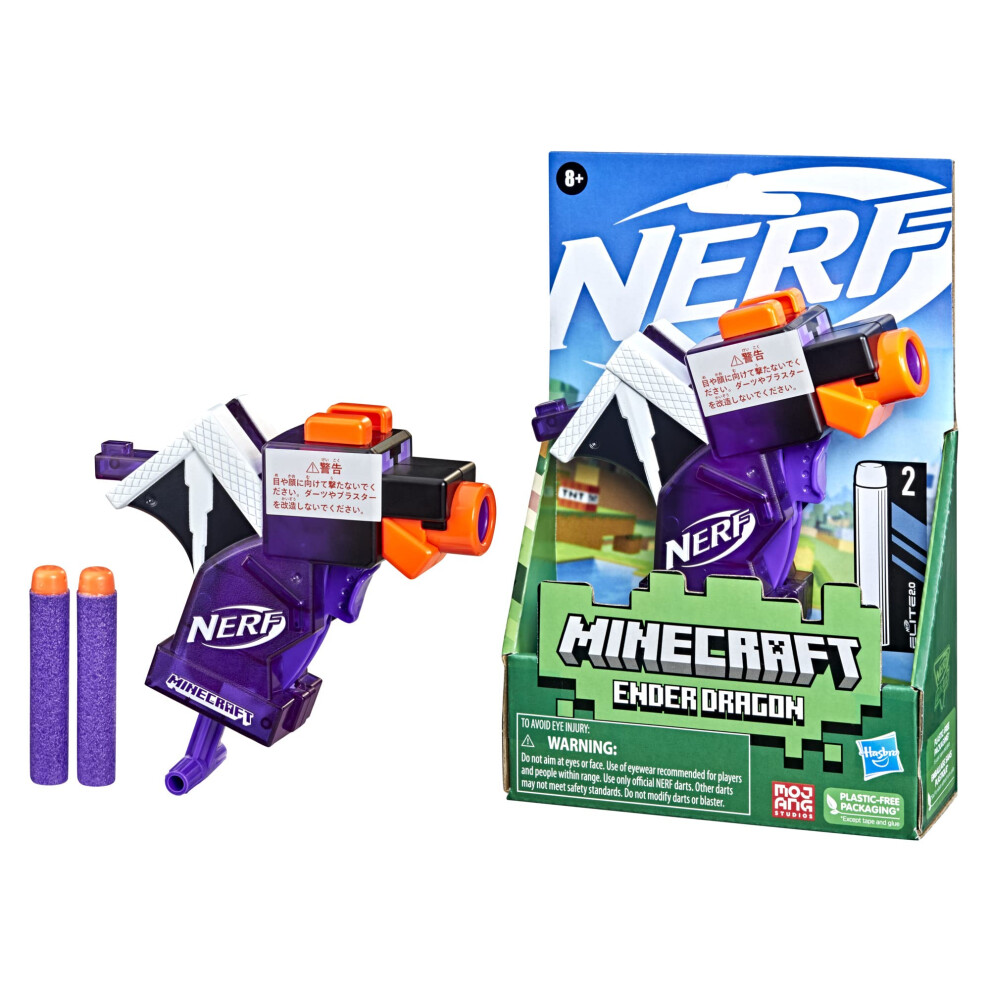 NERF MicroShots Minecraft Ender Dragon Mini Blaster  Minecraft Dragon