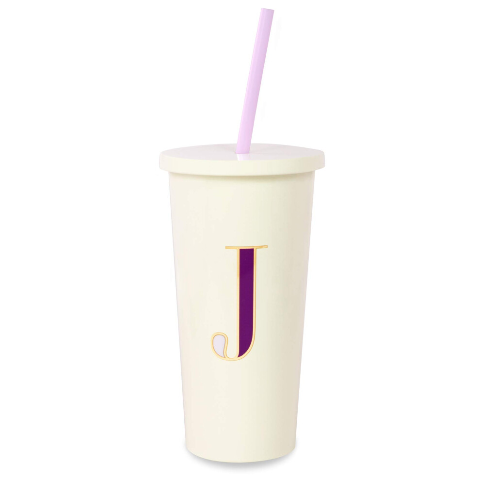 Kate Spade New York Insulated Initial Tumbler with Reusable Straw  20