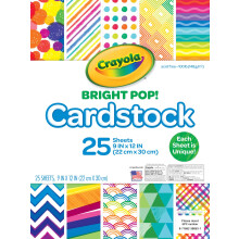 25 Ct Heldere Pop Cardstock, Multicolor