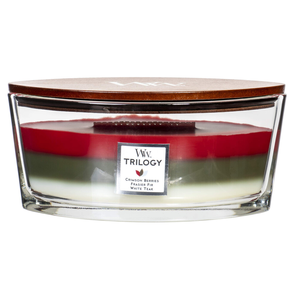 WoodWick Trilogy Winter Garland - Crimson Berries  Frasier Fir  White