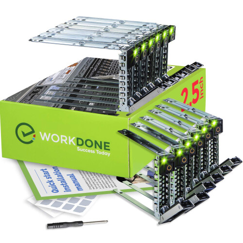 WORKDONE 12-Pack 2.5"" Drive Caddy - Compatible for Dell PowerEdge Ser
