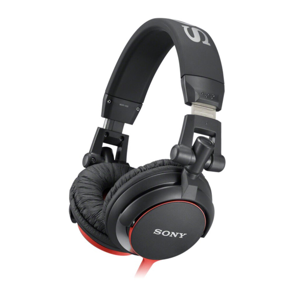 Sony MDR-V55 Wired DJ Style Headphones  Black/Red (MDRV55R)