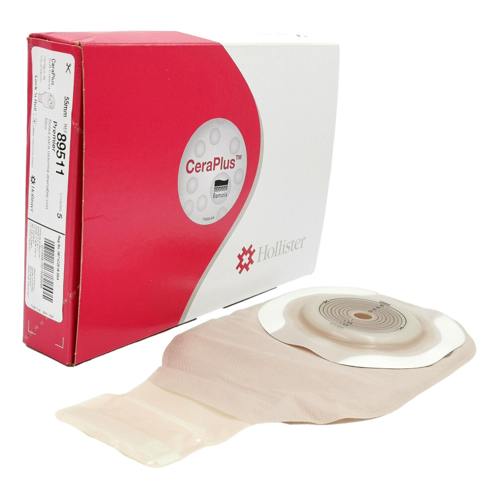 Premier Ostomy Pouch Drainable up to 2.125"" Stoma 12""L 1pc System Be