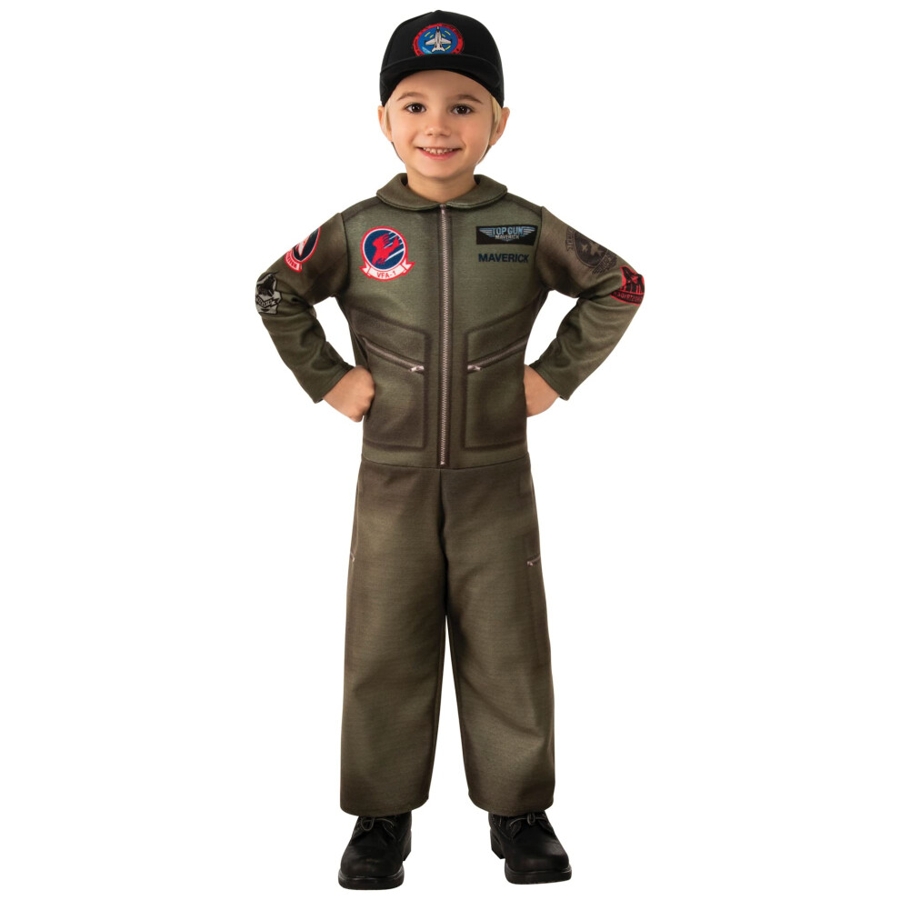 Rubie's Baby/Toddler Top Gun Maverick Fleece Costume Jumpsuit and Cap