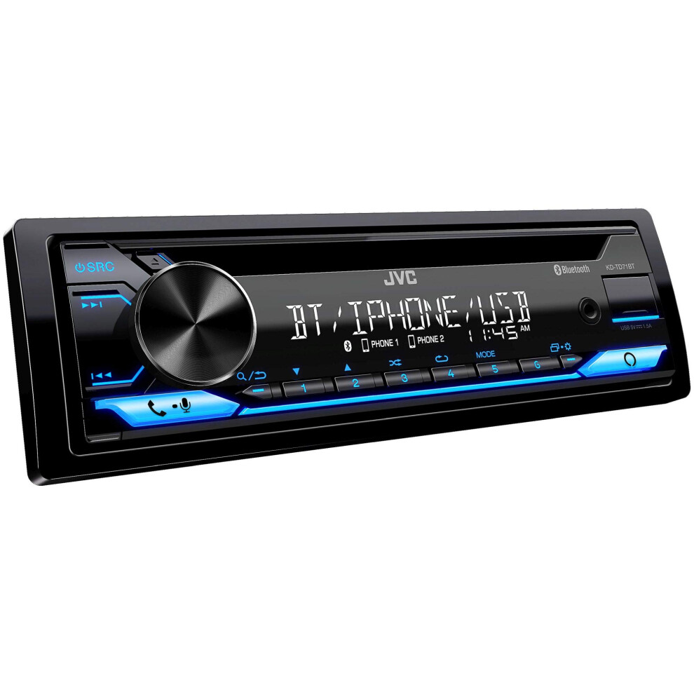 JVC KD-TD71BT Bluetooth Car Stereo Receiver with USB Port - AM/FM Radi