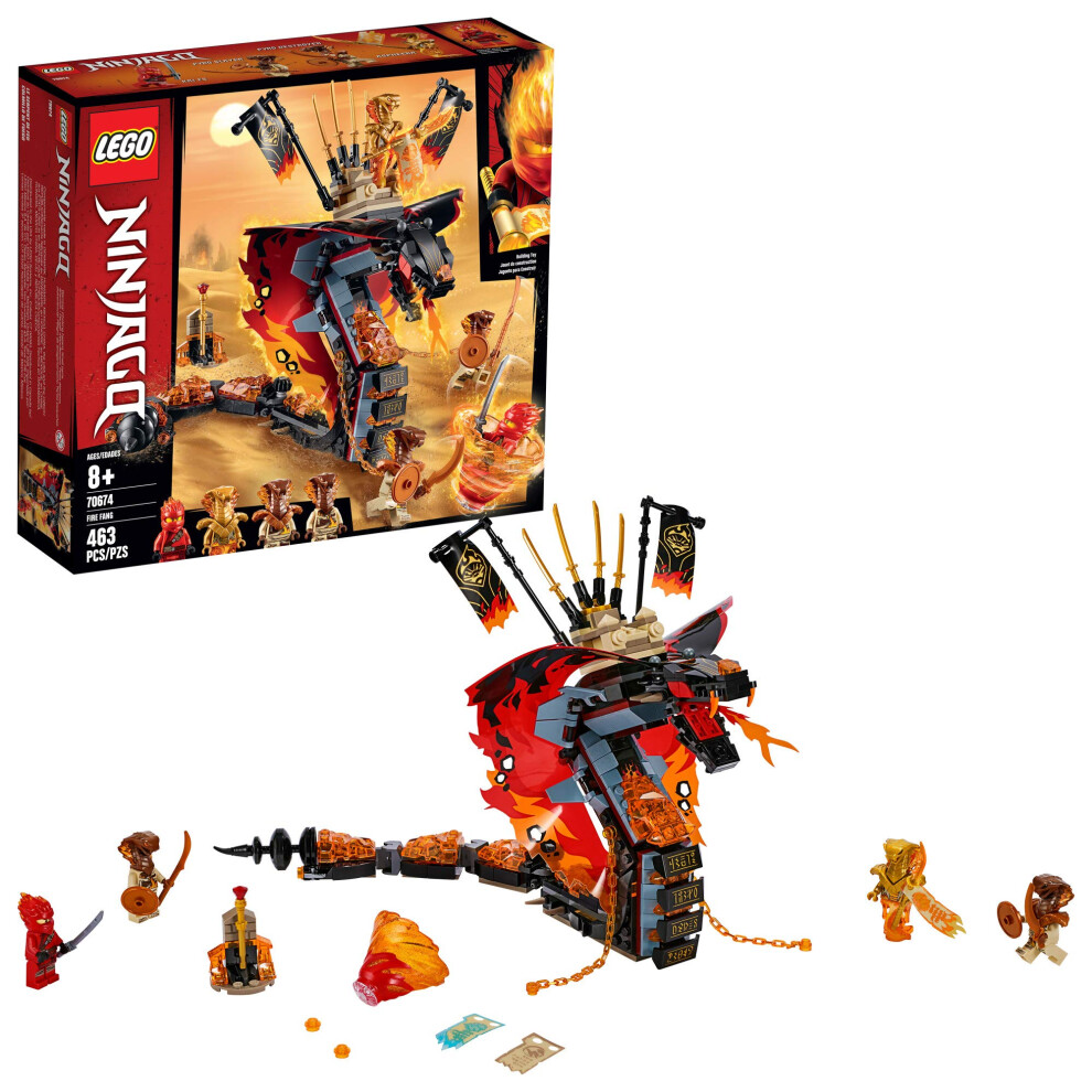 LEGO NINJAGO Fire Fang 70674 Snake Action Toy Building Set with Stud S