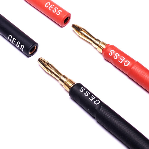 CESS-104 RCA Stecker auf Banana Buchse Adapterkabel, 2er Pack 2